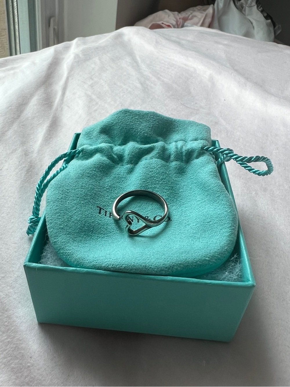 Tiffany & Co. Sculpted Silver Heart Peretti Ring